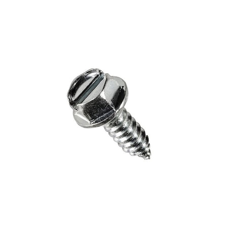 Auveco #14 X 3/4 SLTD HEX WASHER HD LICENSE PLATE SCREW, 50PK 11369
